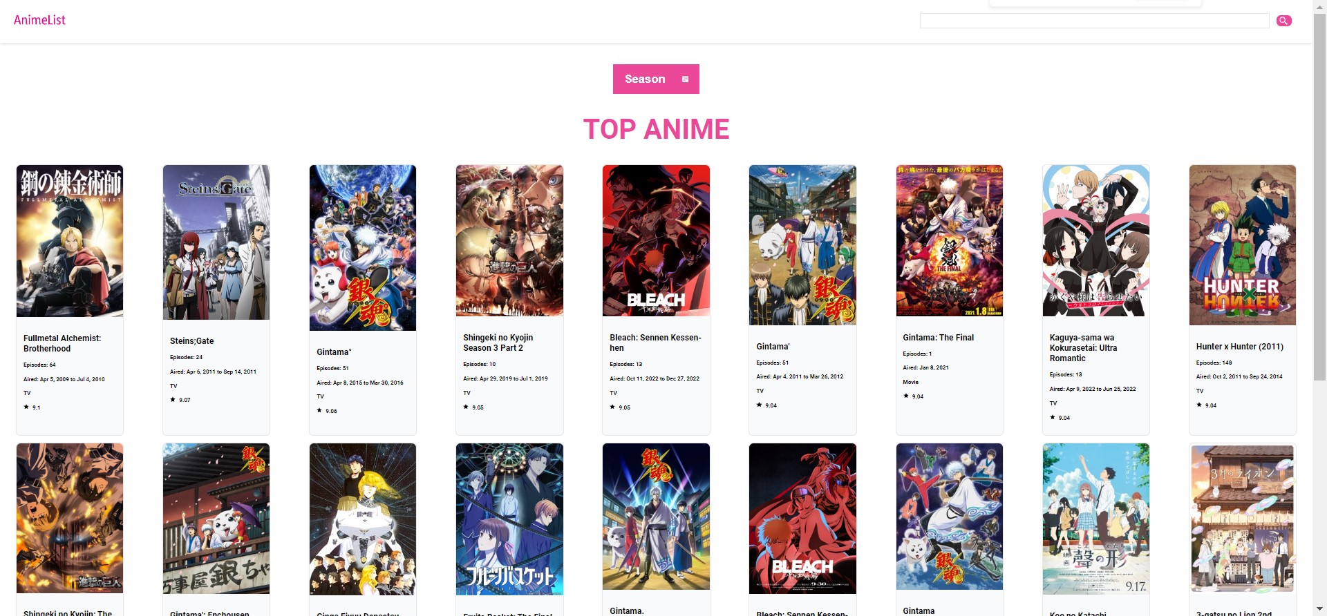 ANIME LIST